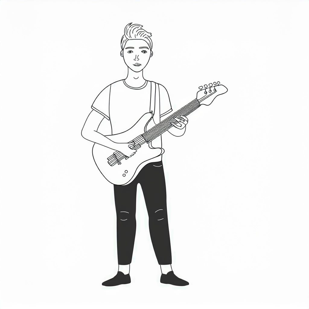 Freund mit Gitarre Icon