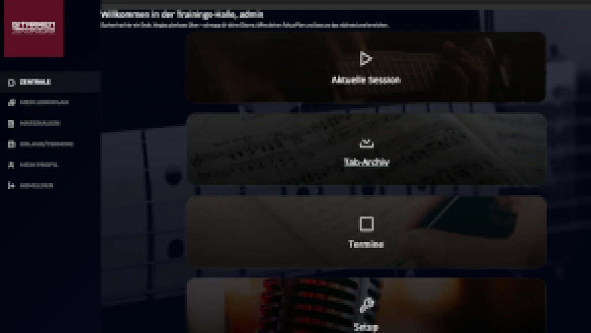Online Lernportal Gitarren Trainings Studio – Übersicht